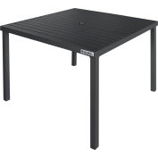 Global Industrial™ 40 « Table à manger à lattes carrées en aluminium, noir