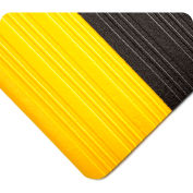 Wearwell® Deluxe Tuf Sponge Anti Fatigue Mat 5/8" Thick 2' x 60' Black/Yellow Border