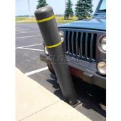 52" H FlexBollard™ - Installation de béton - couverture noir/jaune bandes