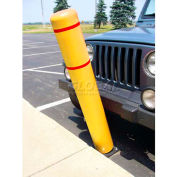 52" H FlexBollard™ - Installation de béton - couverture jaune/rouge bandes