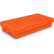 Plateau utilitaire en plastique orange 26 po L x 12-1/2 po l x 4-1/2 H, qté par paquet : 5