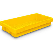 Plateau utilitaire en plastique jaune 26" L X 12-1/2" L X 4-1/2 H, qté par paquet : 5