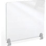 MooreCo Clear Acrylic 24 « H x 29 « W Edge Clamp Panneau acrylique 4mm d’épaisseur