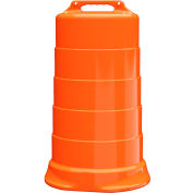 Plasticade 456-LD-T Commander Traffic Drum, Orange, 23-1/2"L x 39-1/2"H, LDPE