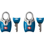 Master Lock® No. 4684T TSA-Accept Combination Zinc Padlock 1-3/8"W Assorted Colors - 2-Pack - Pkg Qty 4