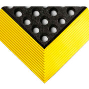 Wearwell® Industrial WorkSafe® NBR Drainage Mat 5/8" Thick 3' x 9'8" Black/Yellow Border