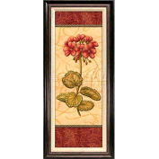 Crystal Art Gallery - Red Passion Geranium - 18-1/2"W x 42-1/2"H, Linen Liner Framed