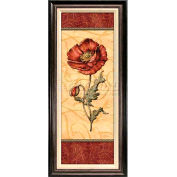 Crystal Art Gallery - Red Passion Pavot - 18-1/2"W x 42-1/2"H, Linen Liner Framed