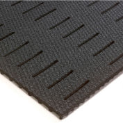 Wearwell® Kushion Walk Slotted Runner with GRITSHIELD 3/8" Thick 2' x 60' Black