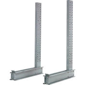 Cantilever Rack simple face verticale (série 2000), 38" D x 12' H, 12600 Lbs capacité