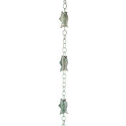 Poissons de bonnes orientations chaîne de pluie, bleu vert cuivre