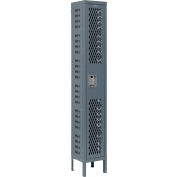 Global Industrial™ Infinity® 1-Tier 1 Door Ventilated Locker, 12"Lx12"Dx78"H,Gris,Assemblé