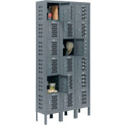 Global Industrial Infinity® Six Tier 18 Dr Ventilated Locker, 12"Wx15"Dx12"H, Unassembled