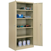 Global Industrial™ Storage Cabinet, Turn Handle, 36"Wx24"Dx78"H, Tan, Unassembled