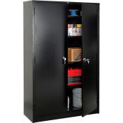 Global Industrial™ Storage Cabinet, Turn Handle, 48"Wx18"Dx78"H, Black, Assembled