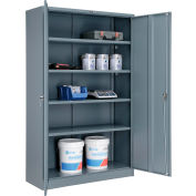 Armoire de rangement industriel™ global, poignée tournante, 48 « L x 18 « P x 78 « H, gris, non assemblé