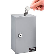 Global Industrial™ Drop-In Key Control Box, 4-3/8"W x 3-1/4"D x 7-1/4"H, Keyed Alike, Gray