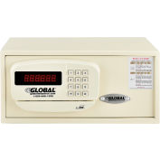 Global Industrial™ Personal Hotel Safe Electronic Lock Card Slot 15x10x7 Keyed Differently WHT
