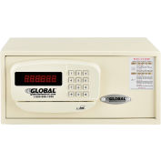 Global Industrial Personal Hotel Safe Electronic Lock Card Slot 15x10x7 Keyed Differently WHT
