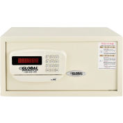 Global Industrial Personal Hotel Safe Electronic Lock Card Slot 18x15x9 Keyed Differently WHT