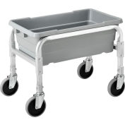 Global Industrial NSF Aluminum Lug Cart 23"L x 15-1/2"W x 19"H, 1 Tote Capacity, All Welded