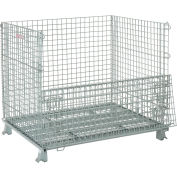 Global Industrial, Folding Wire Container, 48"L x 40"W x 42-1/2"H, 3000 Lb. Capacity