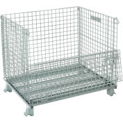 Global Industrial™ Folding Wire Container, 40"L x 32"W x 34-1/2"H, 3000 Lb. Capacity