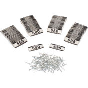 Global Industrial™ Locker Number Plate Kit, numéroté 500-699, 200/Pack