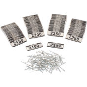 Global Industrial™ Locker Number Plate Kit, numéroté 2100-2299, 200/Pack