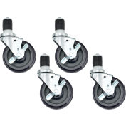 Kit de roulette pour bancs de travail en acier inoxydable - Ensemble de 4 des 5 " roulettes de verrouillage pivotantes