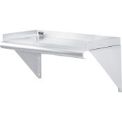 Global Industrial™ Wall Mount Shelf avec 1-1/2 » Lip 18 Gauge 430 Acier inoxydable 24"W x 12"D