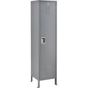 Global Industrial™ Infinity® 1-Tier 1 Door Locker, 18 » L x 18"P x 78"H, gris, assemblé
