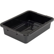Global Industrial NSF Plastic Bus Tub, 20"L x 15"W x 5"H, Black - Pkg Qty 12