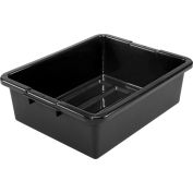 Global Industrial NSF Plastic Bus Tub, 21-1/2"L x 17-3/4"W x 7"H, Black - Pkg Qty 5
