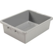 Global Industrial NSF Plastic Bus Tub, 21-1/2"L x 17-3/4"W x 7"H, Gray - Qté par paquet : 5