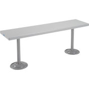 Banc de vestiaire industriel™ mondial, dessus en plastique avec pieds de piédestal, 48 « L x 12 « P x 17 » H