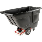 Rubbermaid® Light Duty Plastic Tilt Truck, 1 Cu. Yd. Cap, 850 Lbs. Cap, Noir