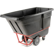 Rubbermaid® Heavy Duty Plastic Tilt Truck, 1 Cu. Yd. Cap, 2100 Lbs. Cap, Noir