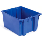 Global Industrial™ Stack and Nest Storage Container SNT225 No Lid 23-1/2 x 19-1/2 x 10, Bleu, qté par paquet : 3