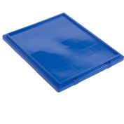 Global Industrial Lid LID301 for Stack and Nest Storage Container SNT300, Blue - Pkg Qty 3