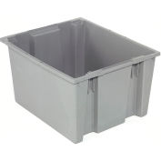 Global Industrial™ Stack and Nest Storage Container SNT300 No Lid 29-1/2 x 19-1/2 x 15, Gray, qté par paquet : 3