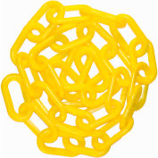 Mr. Chain Plastic Chain Barrier, 2"x100'L, Yellow