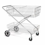 Global Industrial™ Wire Utility Basket Mail Cart, capacité de 200 Lb