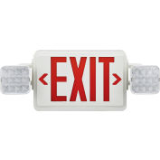 Global Industrial™ Combo LED Emergency Exit Sign, Red Letters, Ceiling & Wall Mount