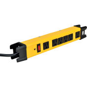 Global Industrial Safety Surge Protected Power Strip, 6 Outlets, 15A, 1200 Joules, 6' Cord