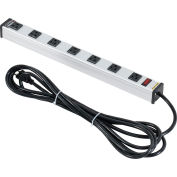 Global Industrial™ Power Strip, 7 points de vente, 15A, 19"L, 15' Cord