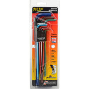Bondhus 69699 Set 9 ColorGuard™ Ball End L-Wrenches, Extra Long Arm (1.5-10mm)