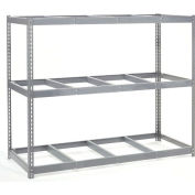 Wide Span Rack 96"W x 36"D x 84"H With 3 Shelves No Deck 800 Lb Capacity Per Level - Gray