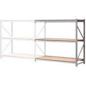 Global Industrial™ 3 Level, Extra HD Bulk Storage Rack, Terrasse en bois, Add-On, 60 « L x 24 » P x 72 » H