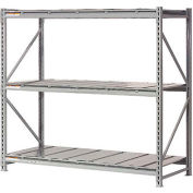 Global Industrial™ 3 niveaux, rack de stockage en vrac extra HD, platelage en acier, démarreur, 60 « L x 36 » P x 72 « H